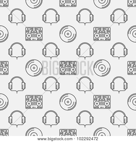 DJ minimal seamless pattern