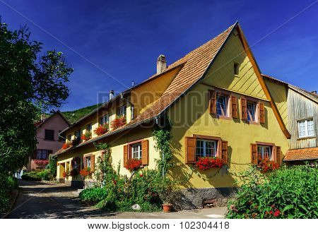 Old Alsacien House In Small Village