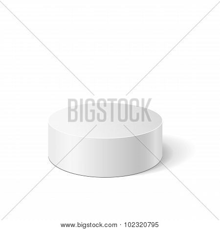 Vector white cylinder