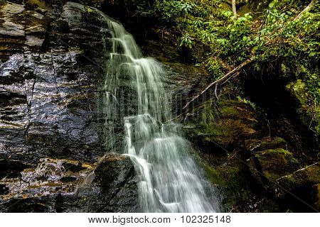 Juney Whank Water Falls In Great Smoky Mountains