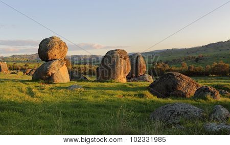 Balancing Stones Across The Landscape