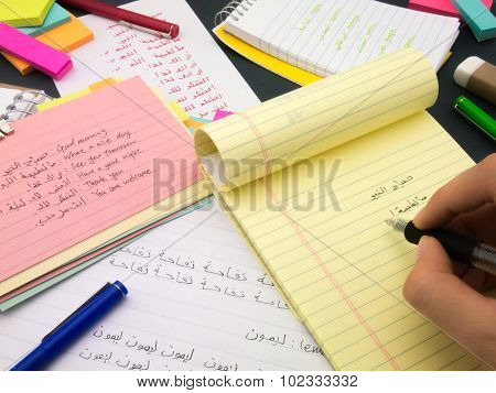 Writing New Language; Arabic