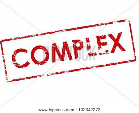 Rubber stamp with word complex inside vector illustration