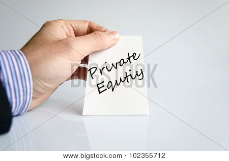Private Equity Text Concept