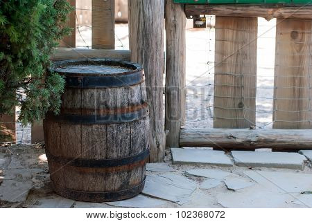 Old Wooden Barrels For Decoration
