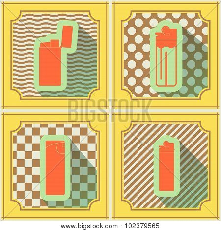Seamless background with  lighter