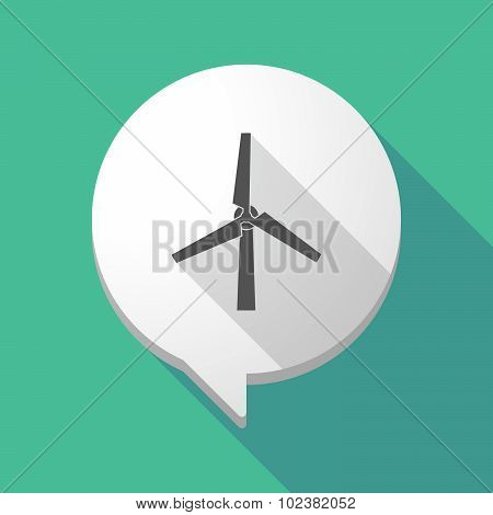 Long Shadow Comic Balloon With A Wind Generator