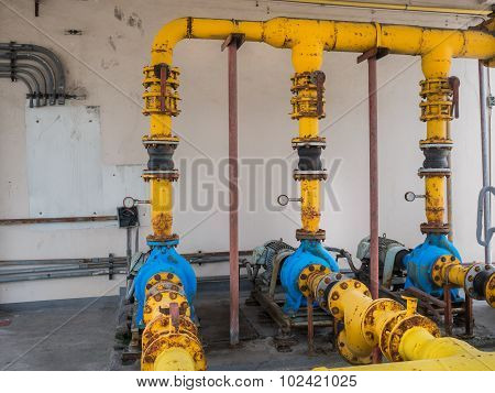 Old Electric Water Pumps, Full Of Rust.