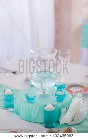 Banquet Hall Decorated For Wedding