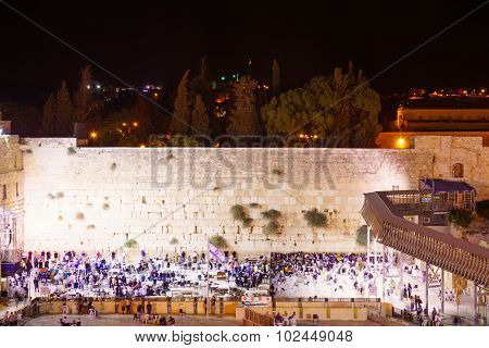 Selichot (jewish Penitential Prays) In The Western Wall