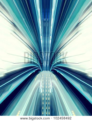 Abstract High-speed Technology Concept Image From The Tokyo Automated Transit