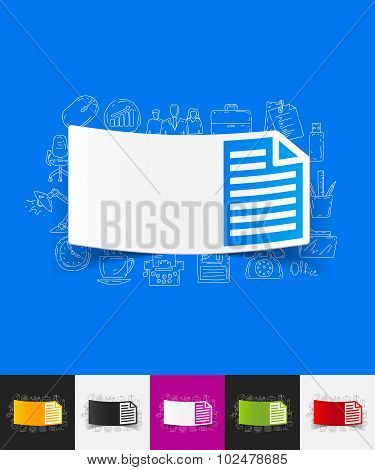 blank paper sticker with hand drawn elements