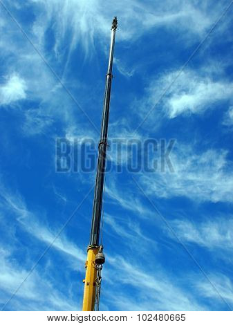 Upward View On The Boom Of A Crane