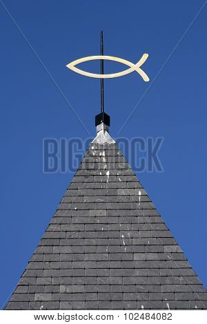 Steeple With Ichthus