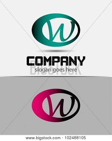 Letter W logo Icons Set Vector