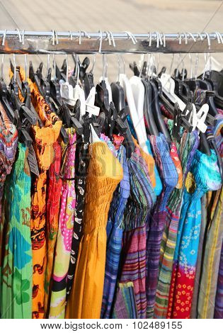 Vintage Clothes For Sale At  Flea Market