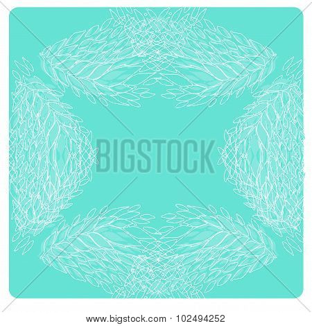vector hand drawing wings on green background for scrapbooking, wedding, invitation design