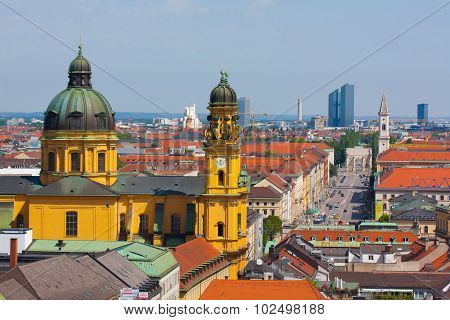 Munich Panorama.theatine Church