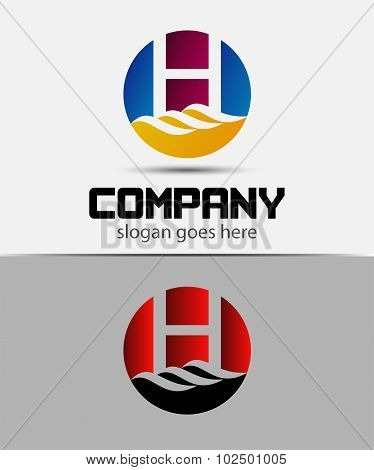 Abstract Letter h Icon