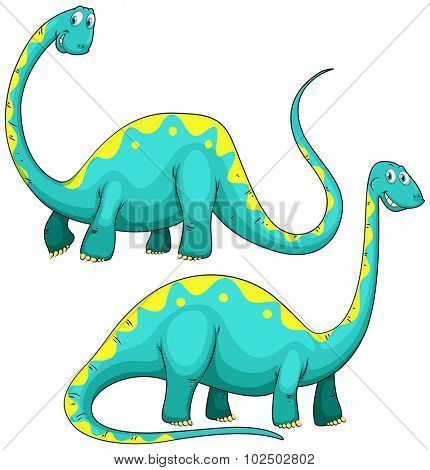 Dinosaur with long neck illustration