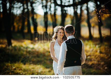 beautiful couple walking