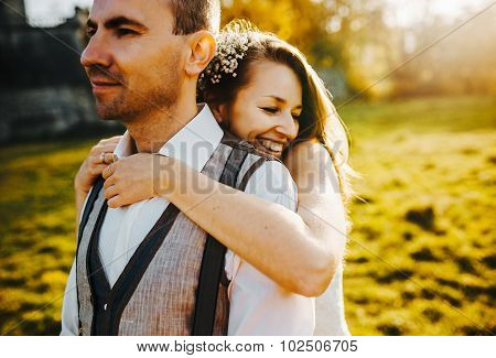 beautiful couple walking