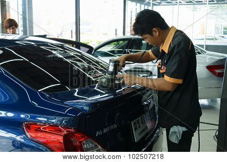 Polishing The Car
