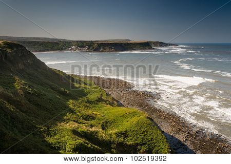 Runswick Bay On A Sunny Day