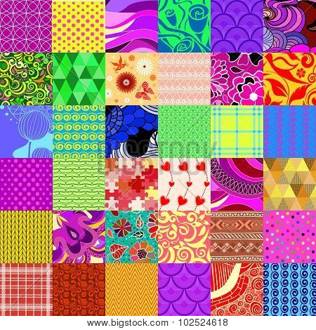 Abstract patchwork seamless pattern