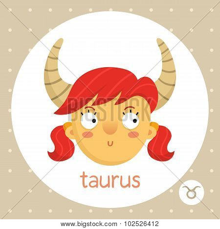 Taurus Zodiac Sign, Girl With Horns