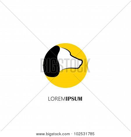 Vector Icon Of Profile Of A Dogs Face As A Logo