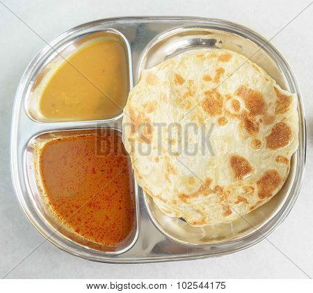Malaysian breakfast called Roti Canai