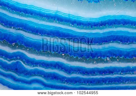 Crystal Blue Onyx. Macro.