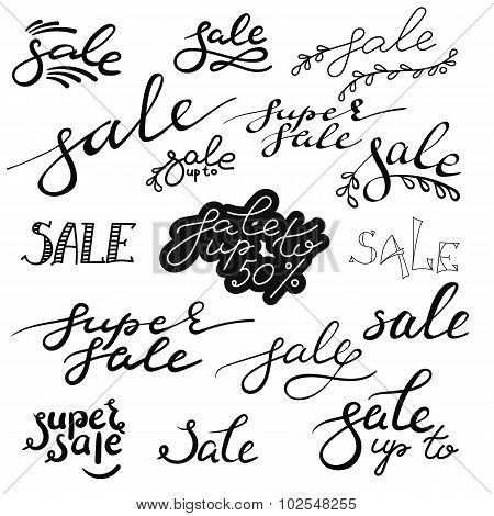 Sale Hand Drawn Calligraphy Lettering