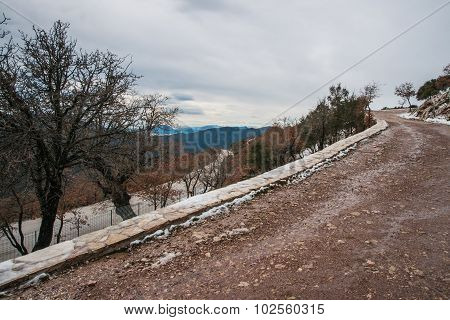 Winter Landscape In The Mountains Near Vassa, Greece