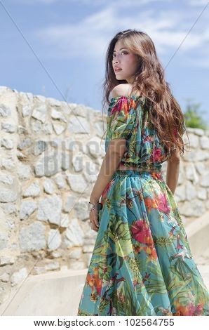 Bohemian and white wall