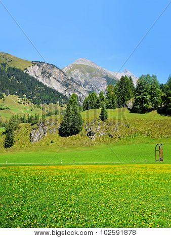 Beautiful summer mountain landscape in Alps