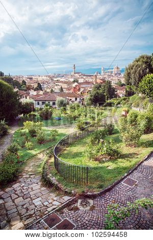 View From Giardino Delle Rose To The City Of Florence