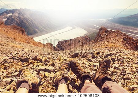 Ascent to Donoho peak, Alaska
