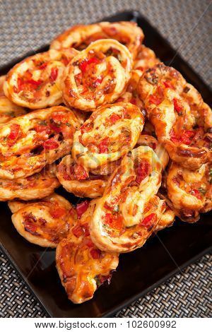 Pasty With Red Peppers, Chese And Eggs