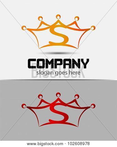 Abstract letter s logo design template