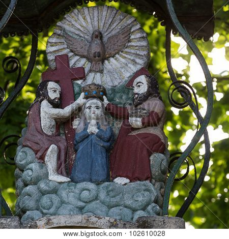 PODSTOLICE, POLAND - JULY 21, 2015:  Old Wayside shrine in Podstolice near Cracow. Poland