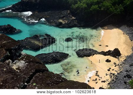 Crystalline sea beach in Fernando de Noronha island, Brazil