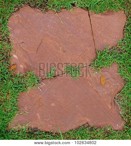 Stone and grass