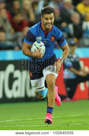 LONDON, ENGLAND - SEPTEMBER 23 2015 The 2015 Rugby World Cup Pool D match between France and Romania at The Stadium, Queen Elizabeth Olympic Park.
