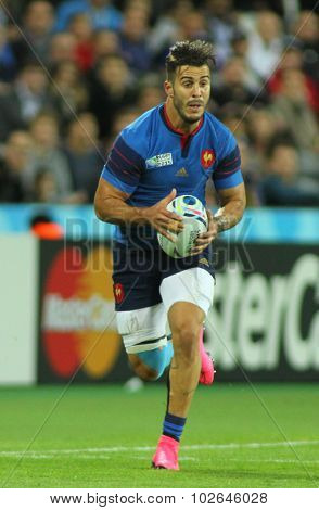 LONDON, ENGLAND - SEPTEMBER 23 2015 The 2015 Rugby World Cup Pool D match between France and Romania at The Stadium, Queen Elizabeth Olympic Park.