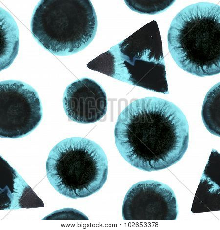 Seamless watercolor abstract pattern.