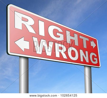 Rigth Or Wrong Answer Or Decision