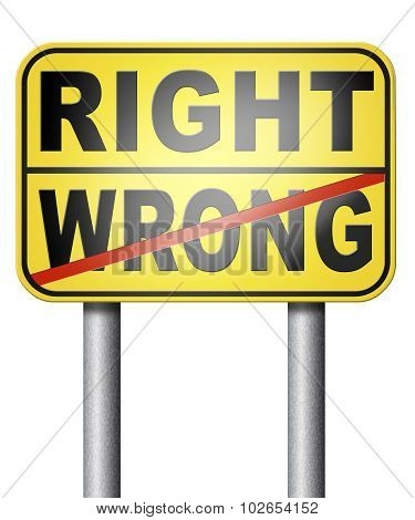 Rigth Or Wrong Answer Or Decision
