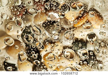 background with big crystall water drops on glass